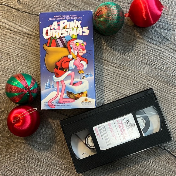 VINTAGE VHS Pink Panther A Pink Christmas, *UNTESTED* 1970’s retro nostalgia MGM - Picture 1 of 8